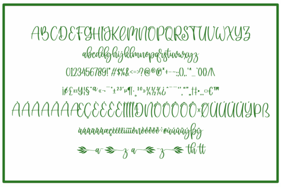Leafs Font PNG with transparent background - Preview 6