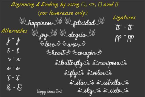 Happy Iness Font PNG with transparent background - Preview 4