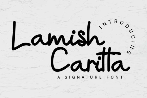 Lamish Caritta Font PNG with transparent background - Preview 1