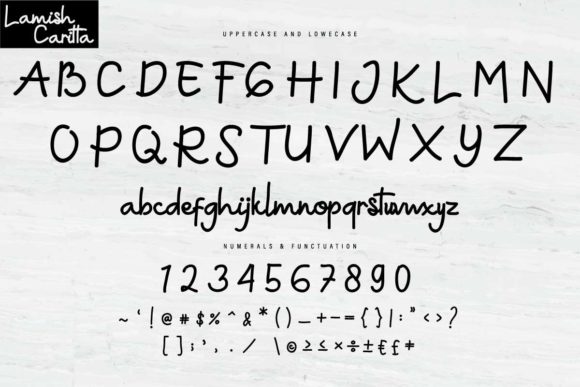 Lamish Caritta Font PNG with transparent background - Preview 5