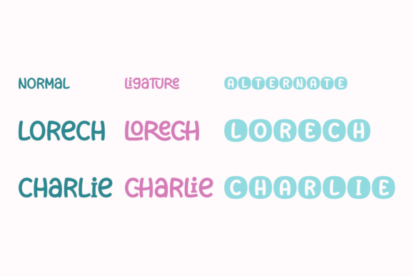 Lorech Font PNG with transparent background - Preview 2