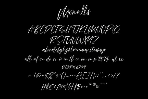 Monalls Font PNG with transparent background - Preview 6