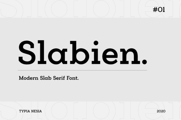 Slabien Font by Typia Nesia · Creative Fabrica font preview