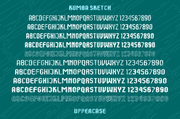 Kumba Sketch Font PNG with transparent background - Preview 1