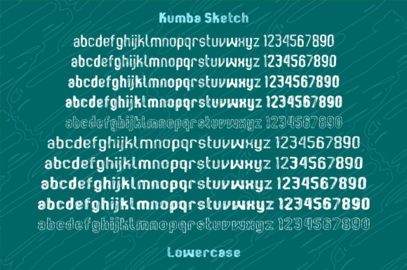 Kumba Sketch Font PNG with transparent background - Preview 2