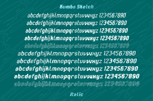 Kumba Sketch Font PNG with transparent background - Preview 3