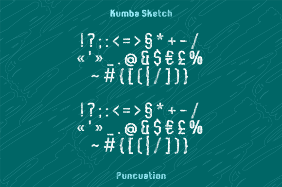 Kumba Sketch Font PNG with transparent background - Preview 4