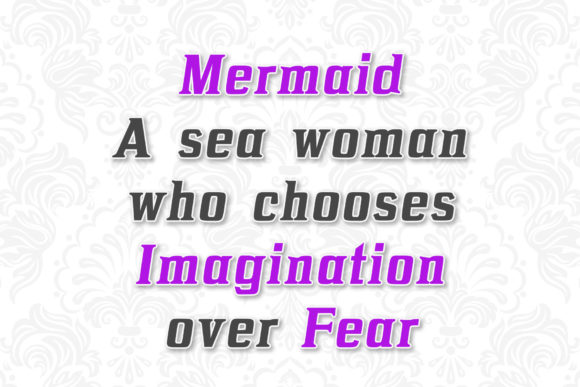 Mermaid Serif Font PNG with transparent background - Preview 3