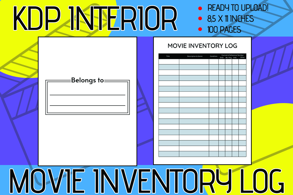 Movie Inventory Log | KDP Interior Graphic by KDPassion · Creative Fabrica