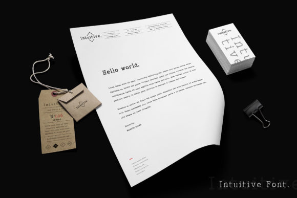 Intuitive Font PNG with transparent background - Preview 3