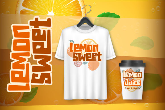 Lemon Sweet Font PNG with transparent background - Preview 5