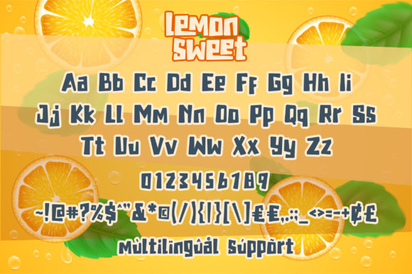 Lemon Sweet Font PNG with transparent background - Preview 6