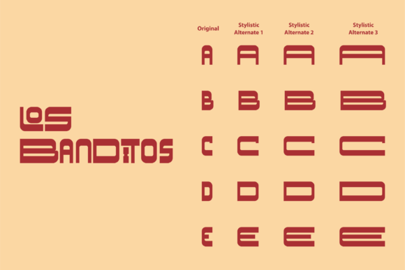 Los Banditos Font PNG with transparent background - Preview 2