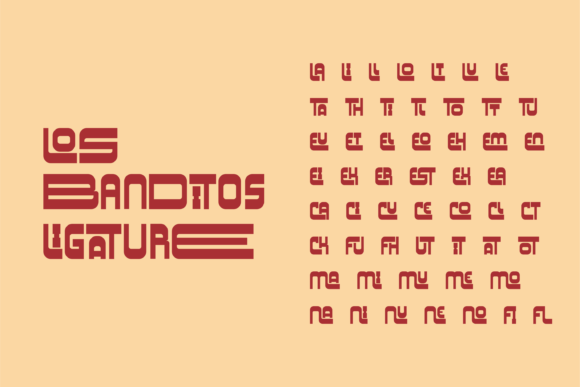 Los Banditos Font PNG with transparent background - Preview 3