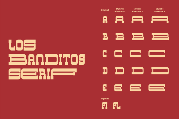Los Banditos Font PNG with transparent background - Preview 5