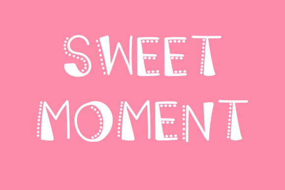 Lovely Polka Dot Font PNG with transparent background - Preview 2