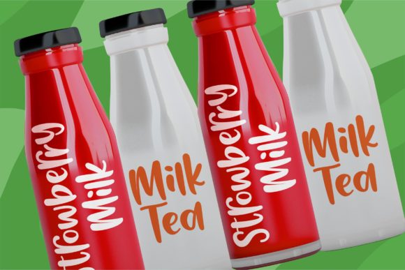 Redmilk Font PNG with transparent background - Preview 1