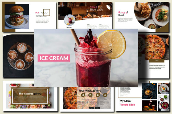 Preview of Delicious Food - Creative Powerpoint PowerPoint template