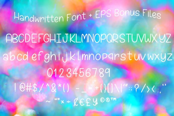Fat Unicorn Font PNG with transparent background - Preview 1