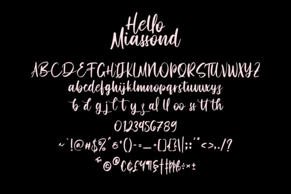 Hello Miassond Font PNG with transparent background - Preview 5