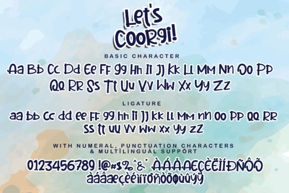 Let’s Coorgi! Font PNG with transparent background - Preview 5