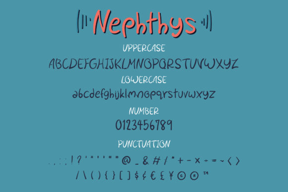 Nephthys Font PNG with transparent background - Preview 2