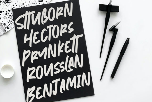 Nymburgh Brush Font PNG with transparent background - Preview 4
