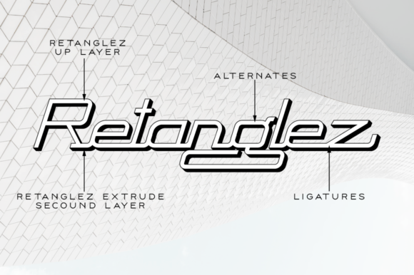 Retanglez Font PNG with transparent background - Preview 6