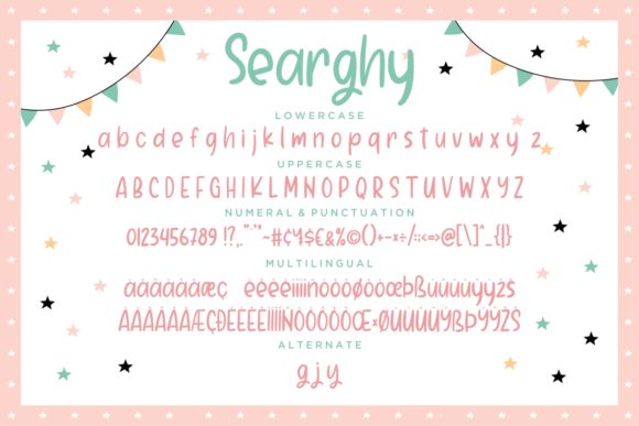Searghy Font font preview - 6