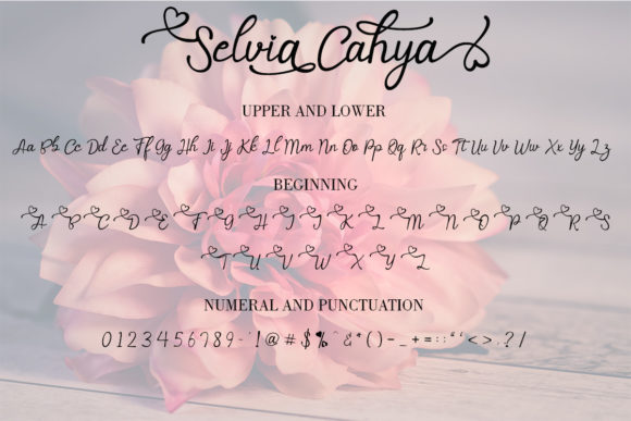 Selvia Cahya Font PNG with transparent background - Preview 6