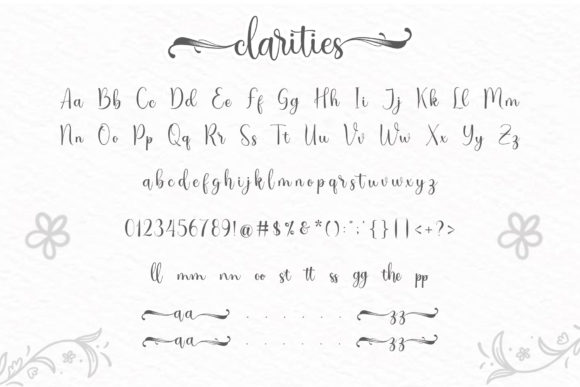 Clarities Font PNG with transparent background - Preview 1