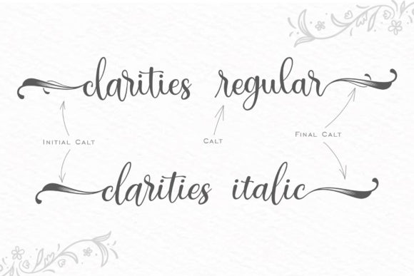 Clarities Font PNG with transparent background - Preview 2