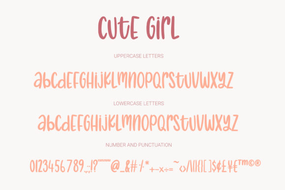 Cute Girl Font - Preview 4