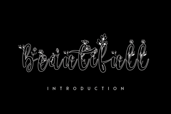 Flower Fresh Font PNG with transparent background - Preview 1