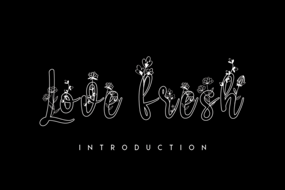 Flower Fresh Font PNG with transparent background - Preview 2