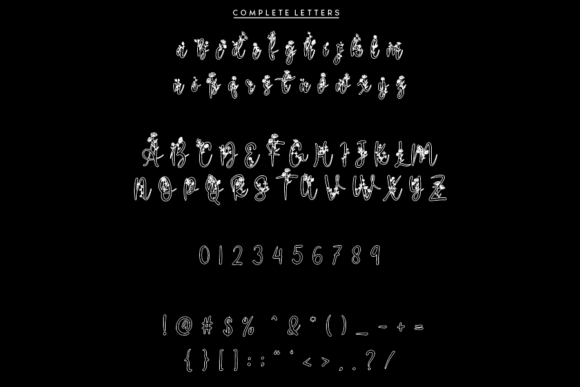 Flower Fresh Font PNG with transparent background - Preview 3