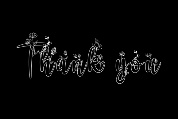 Flower Fresh Font PNG with transparent background - Preview 4