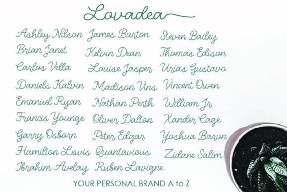 Lovadea Font PNG with transparent background - Preview 5