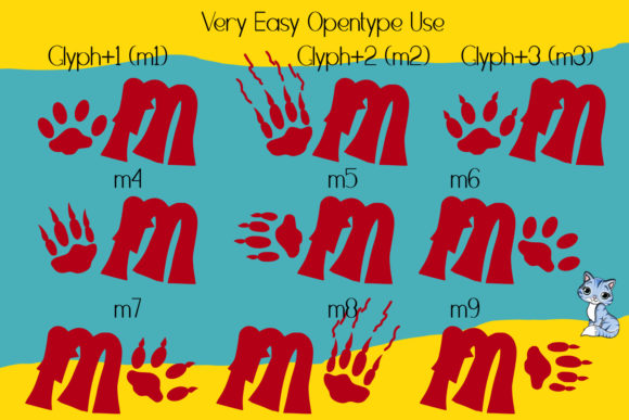 Miawmeow Font PNG with transparent background - Preview 3