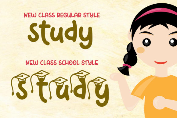 New Class Font PNG with transparent background - Preview 1