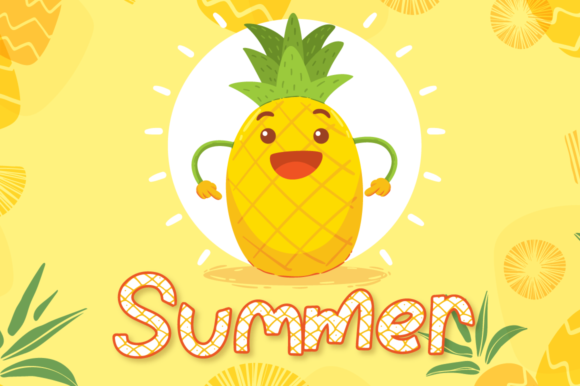 Pineapple Party Font PNG with transparent background - Preview 1