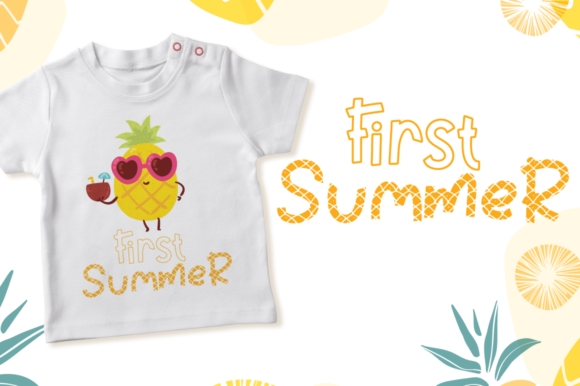 Pineapple Party Font PNG with transparent background - Preview 2