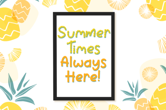 Pineapple Party Font PNG with transparent background - Preview 5