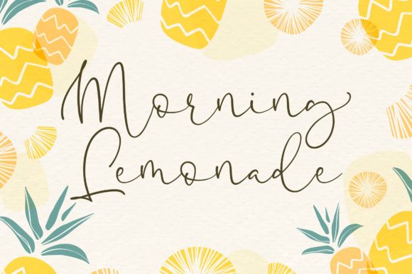 Pretty Yellow Font PNG with transparent background - Preview 2