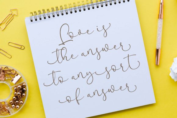 Pretty Yellow Font PNG with transparent background - Preview 4