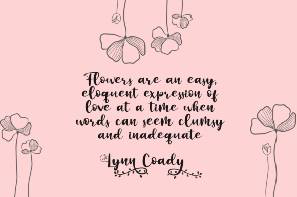 Botanical Flourish Font PNG with transparent background - Preview 2