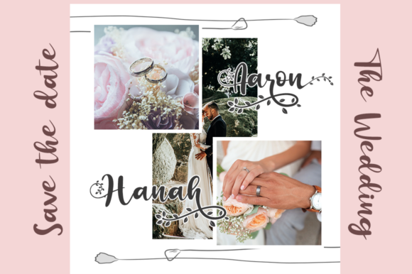 Botanical Flourish Font PNG with transparent background - Preview 3