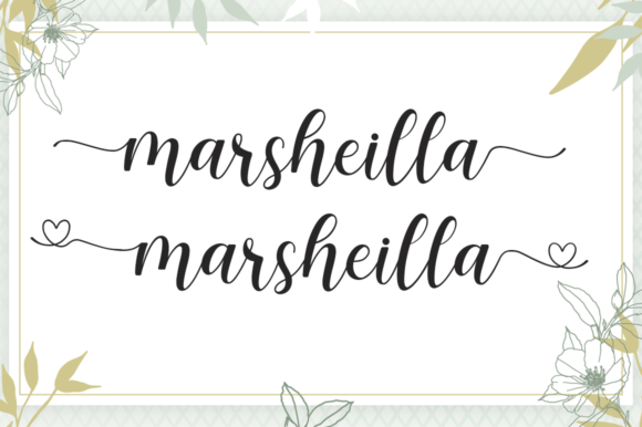 Marsheilla Font PNG with transparent background - Preview 4