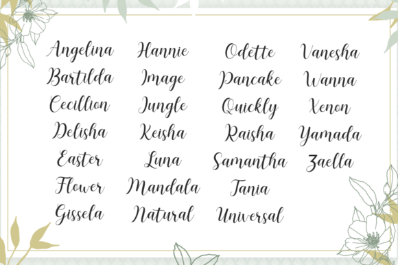 Marsheilla Font PNG with transparent background - Preview 6