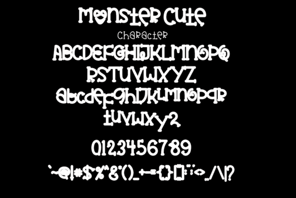 Monster Cute Font PNG with transparent background - Preview 3